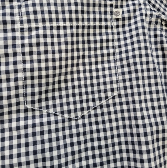 Timberland regular fit button up shirt Mens Size Small gingham blue - Picture 5 of 8